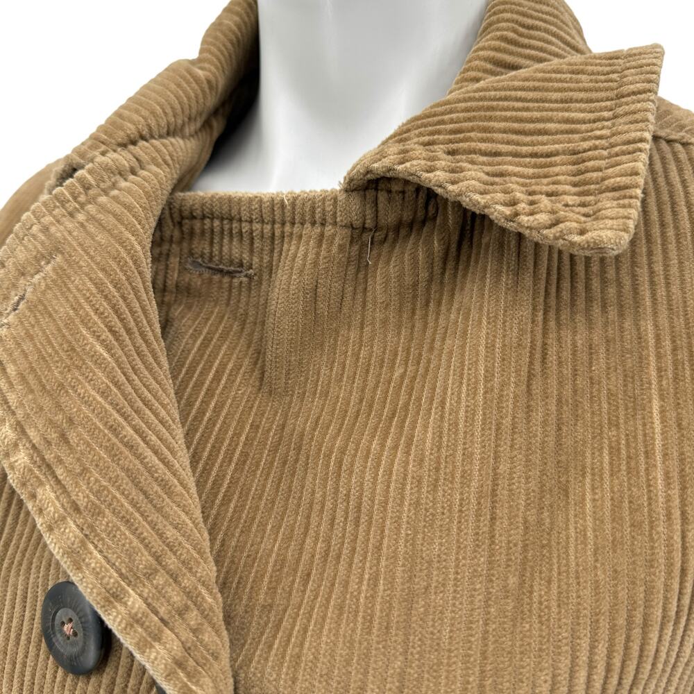 Sybilla Corduroy Pinwhale Jacket Small Women's Brown Classic Double Breasted - Picture 7 of 11